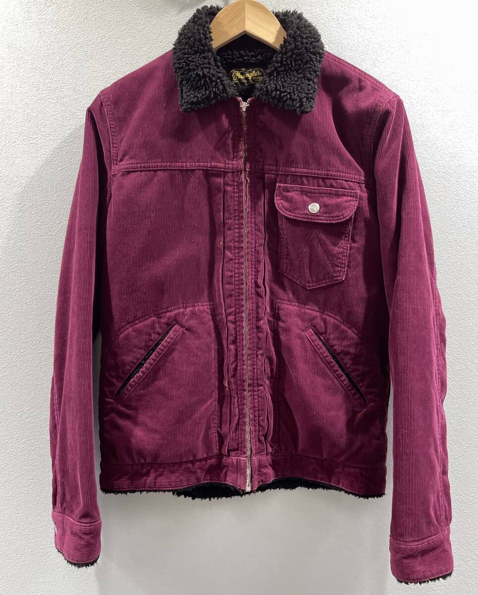 1円 中古 WRANGLER ラングラー ナノユニバース コーデュロイ ボア ジャケット ボルドー サイズL メンズ 古着【AW00082】拍卖