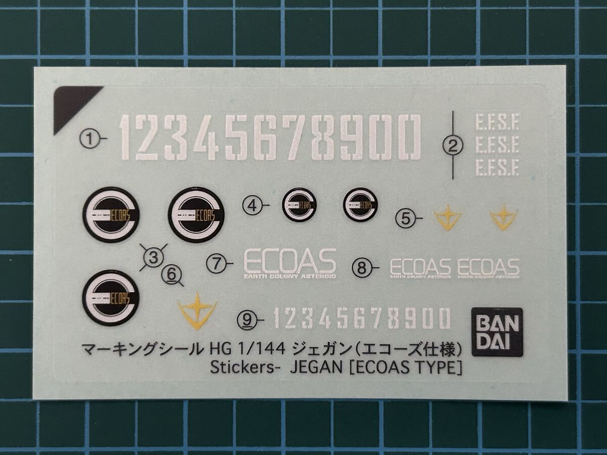 未組立品 HG 1/144 ジェガン(エコーズ仕様)コンロイ機 マーキングシール 機動戦士ガンダムUC バンダイ ガンプラ拍卖