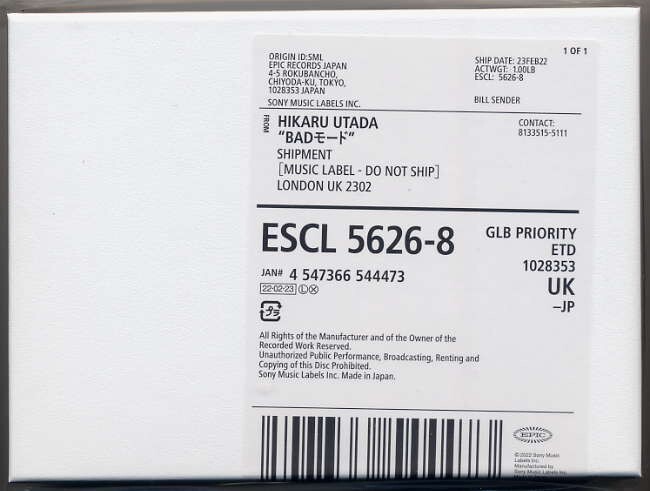 ☆宇多田ヒカル 「BADモード」 初回生産限定盤 CD+Blu-ray Disc+DVD 新品 未開封拍卖