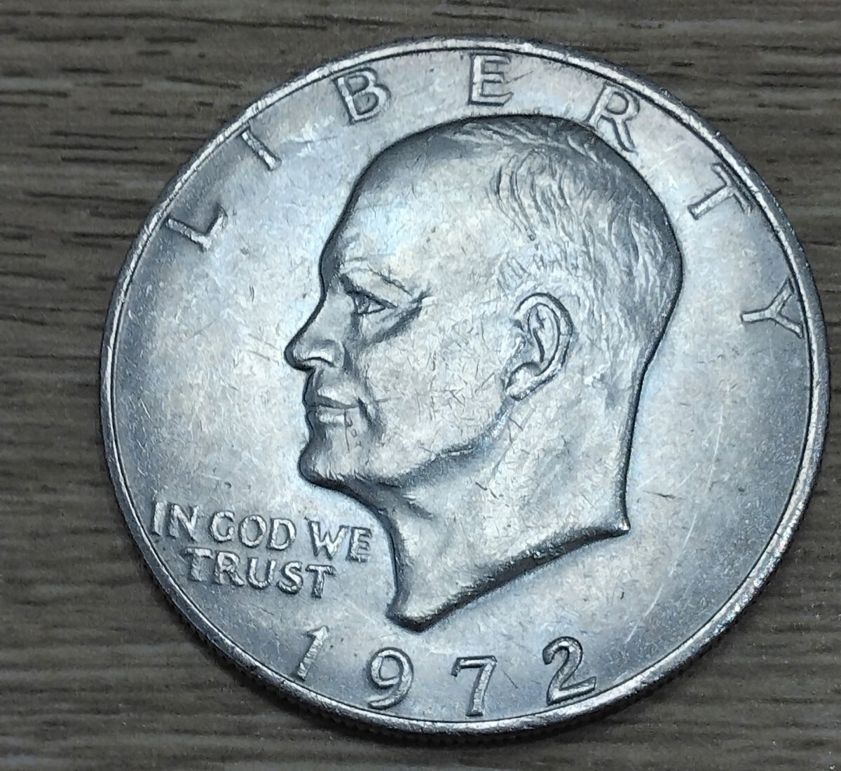 1972年 アメリカ 1ドル硬貨 コイン アイゼンハワー 希少タイプ2の可能性拍卖