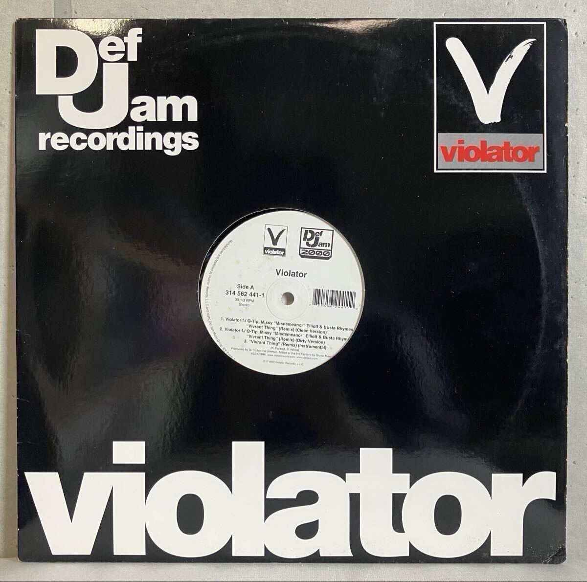 US 12inch / VIOLATOR feat. Q-TIP,MISSY ELLIOTT, BUSTA RHYMES - VIVRANT THING REMIX / Rap HipHop 拍卖