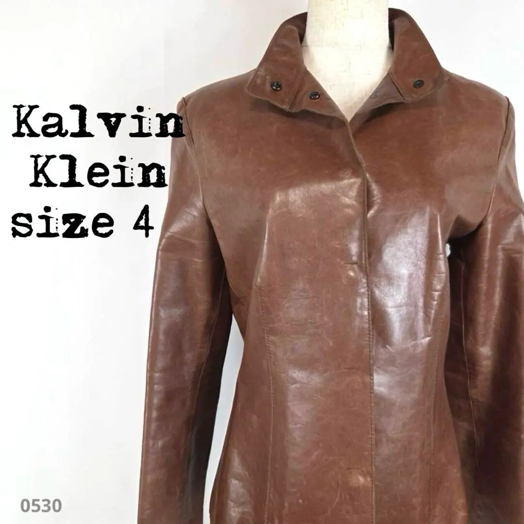 Calvin Klein カルバン・クライン レザージャケット 牛革 0530拍卖