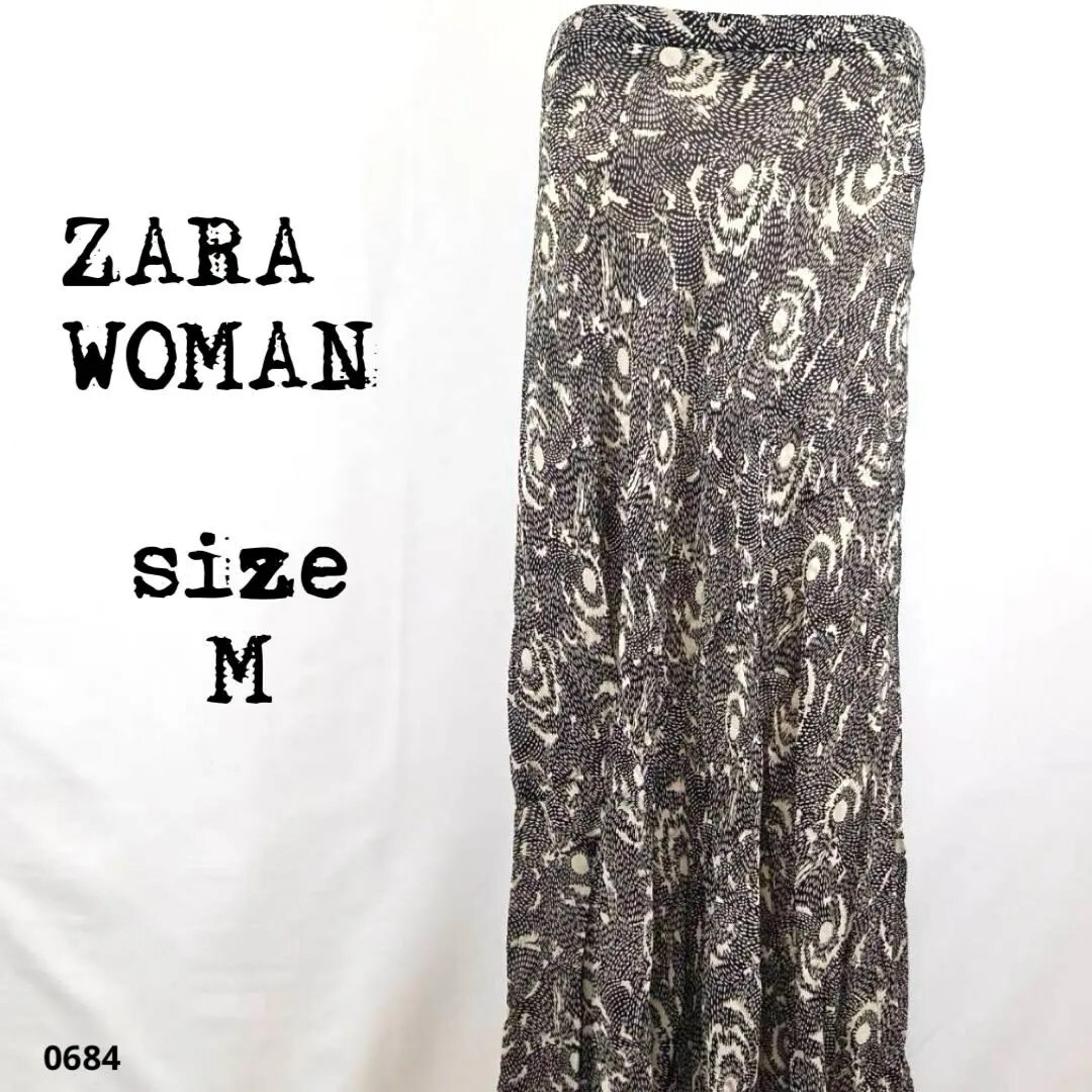 ZARA WOMAN ザラ ウーマン ロングスカート M 大人上品 総柄 684拍卖