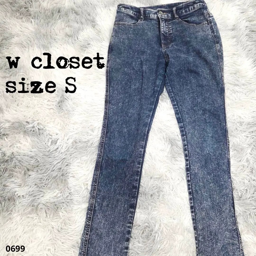 w closet ダブルクローゼット スキニーデニム S 細見え 0699拍卖