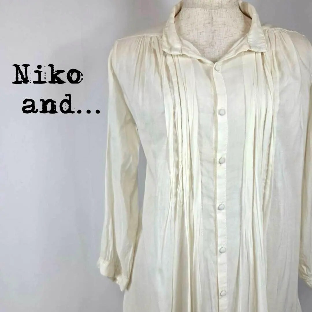 niko and… ニコアンド ロングシャツワンピース アイボリー 拍卖