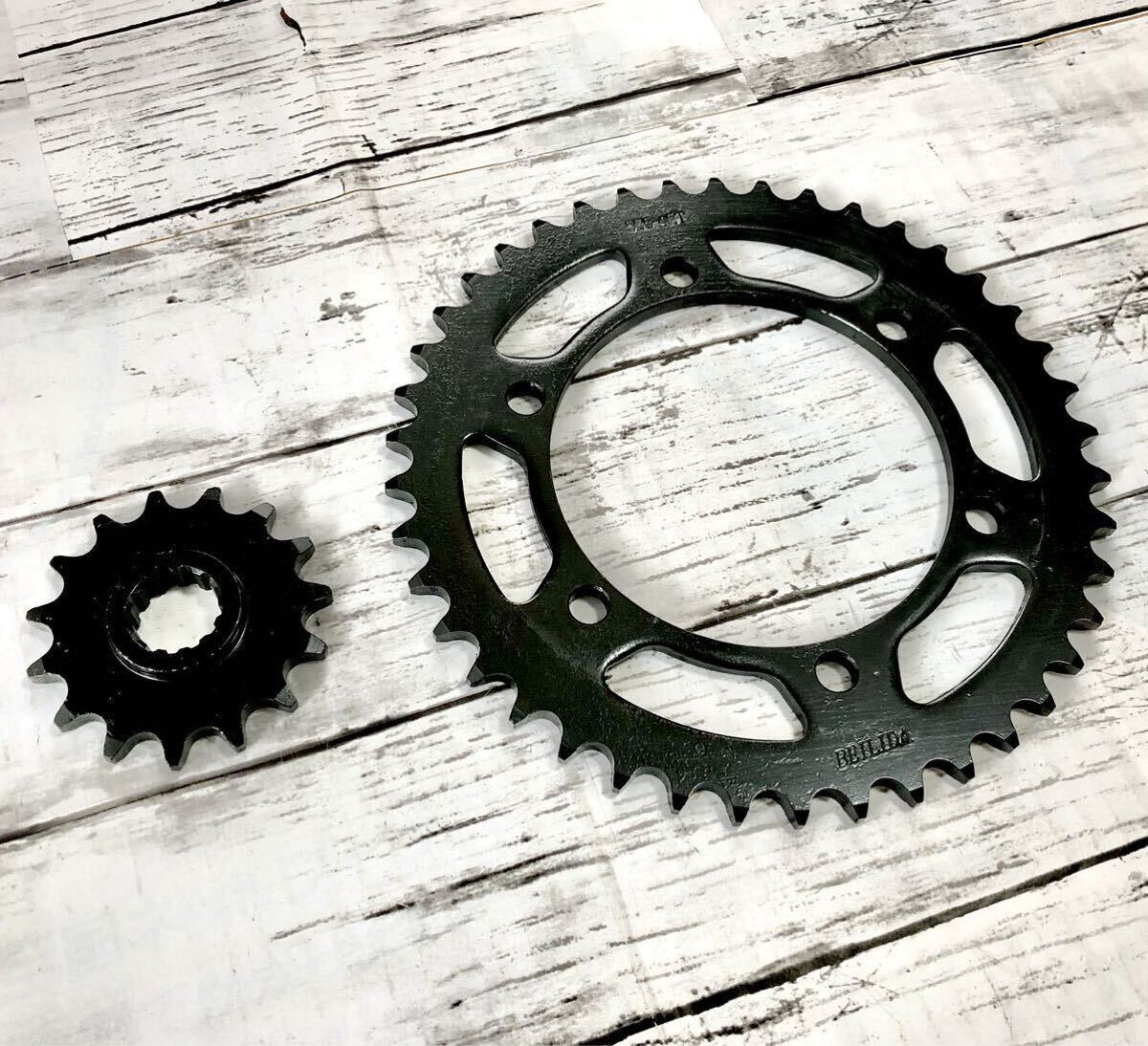 新品/送料無料 ZRX400/Ⅱスプロケ 前後セット 525-42T 525-15T ゼファー750 フロント リア ギヤ ドライブ ドリブン拍卖