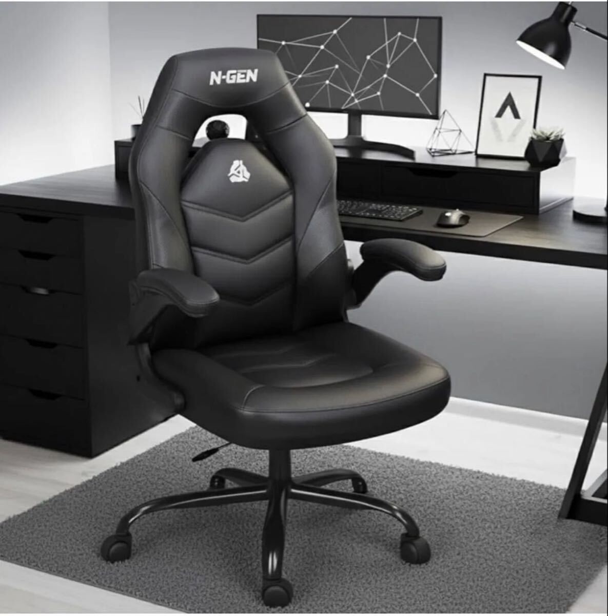 NEOCHAIR ゲーミングチェア オフィスチェア パソコンチェア 【胡坐がかける跳ね上げアーム&上質なPUレザー】拍卖