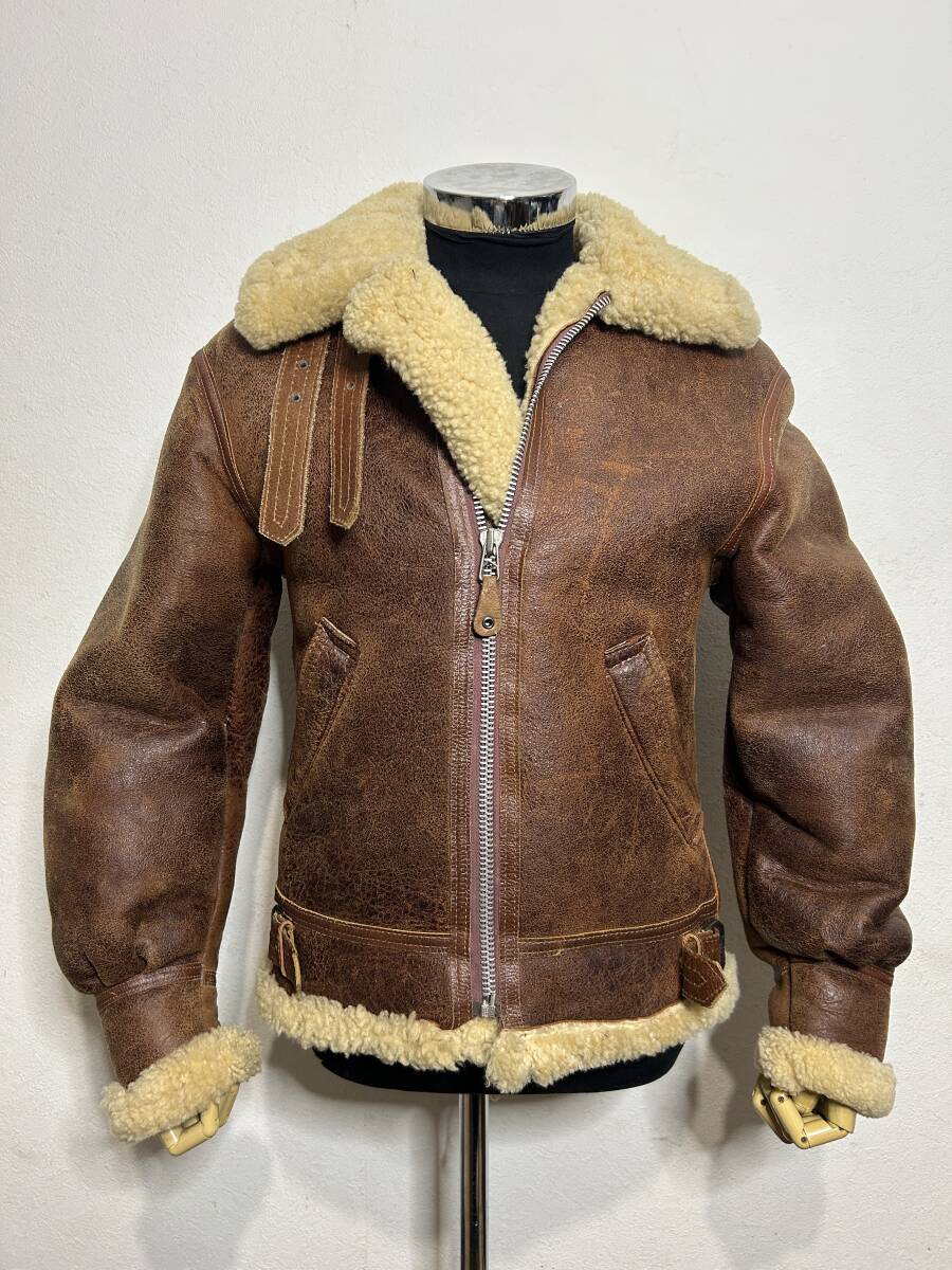 AVIREX アヴィレックス B-3 34インチ 限定色 赤茶 ラセットブラウン拍卖