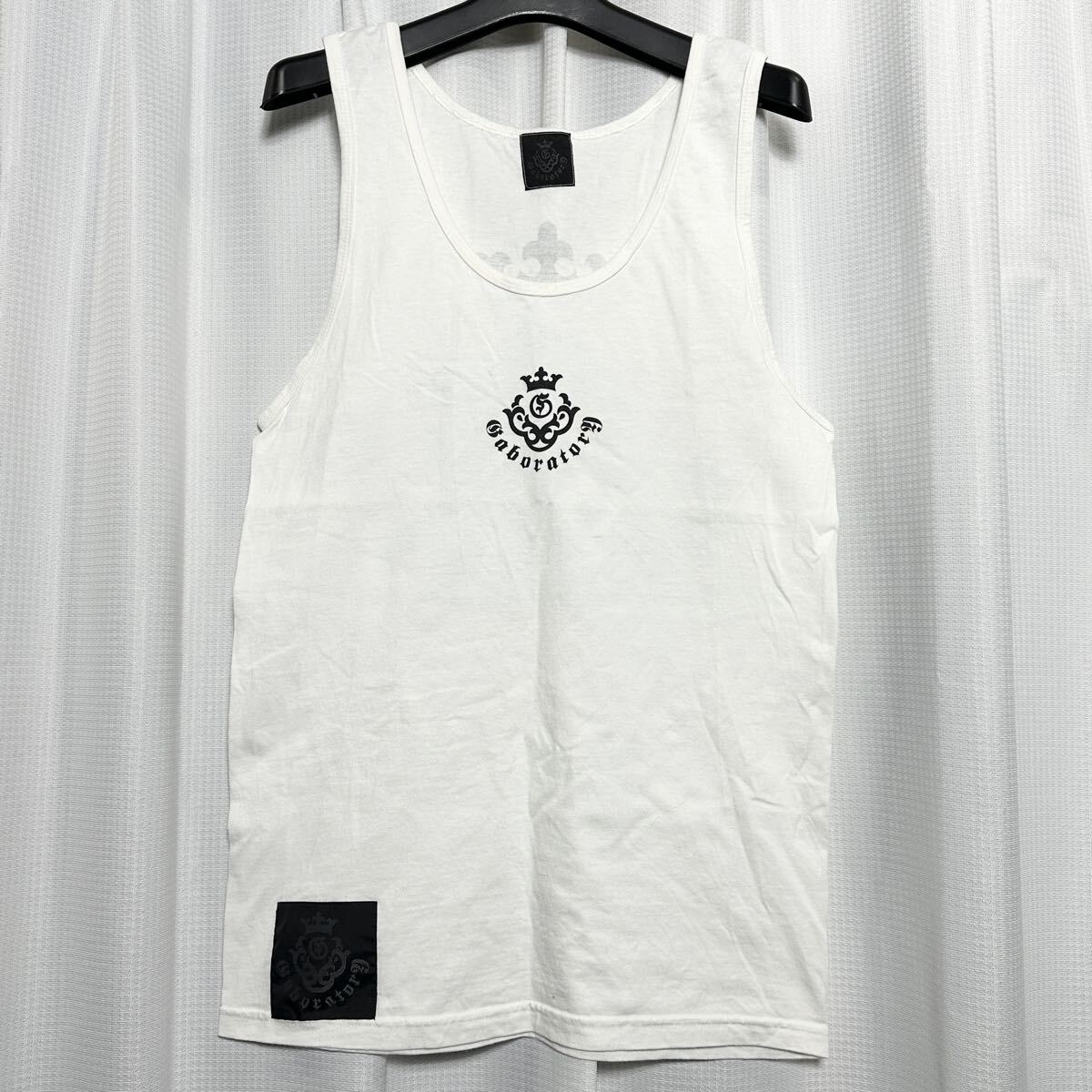 □/Gaboratory/ガボラトリー/レア/希少/非売品/ワンサイズ/タンクトップ/ホワイト×ブラック/白×黒/ワンポイント/ロゴ/Gabor/ガボール/拍卖