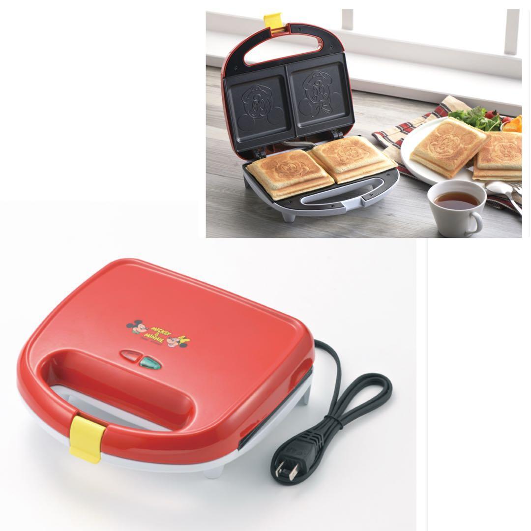 新品未開封極美品【ミッキー&ミニー ホットサンドメーカー】2枚焼 ディズニー拍卖