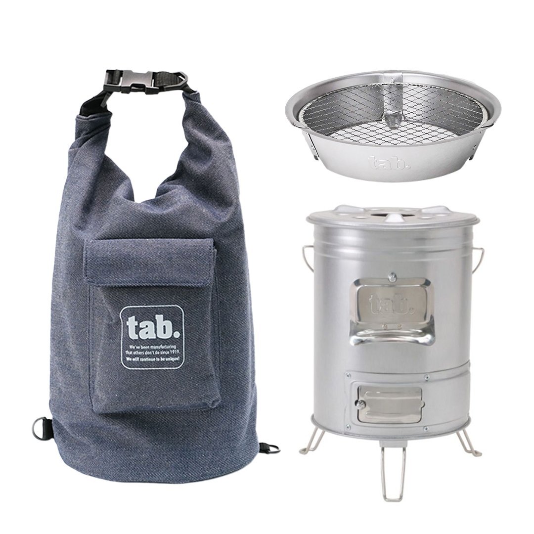 缶ストーブEX&ワイドグリルSE & スリムバッグ セット 3点セット tab. 二時燃焼 デニムバッグ 焚き火台 ストーブ 薪ストーブ拍卖