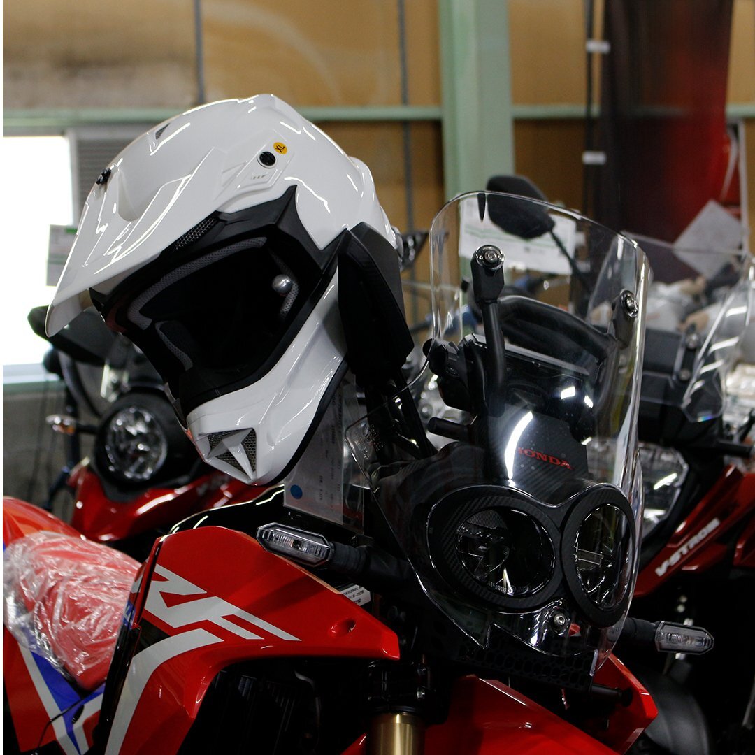 【冬支度SALE】フルフェイス (ホワイト/M) PSC ・ SGマーク / MFJ 公認 軽量 オフロードヘルメット レース FRPグラスファイバー拍卖