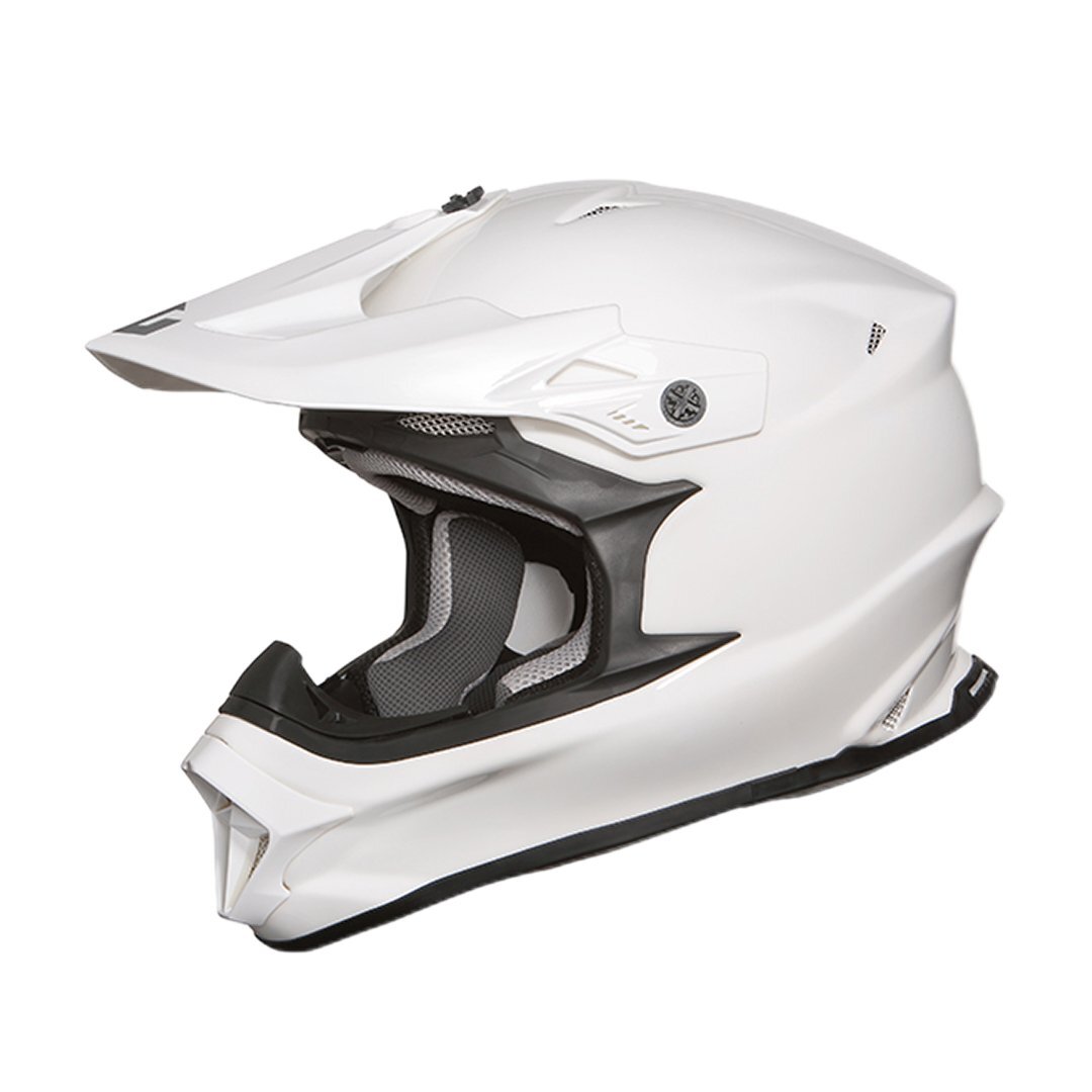 【2週間以内発送】(ホワイト/L) PSC ・ SGマーク / MFJ 公認軽量 オフロードヘルメット レース FRPグラスファイバー かっこいい拍卖