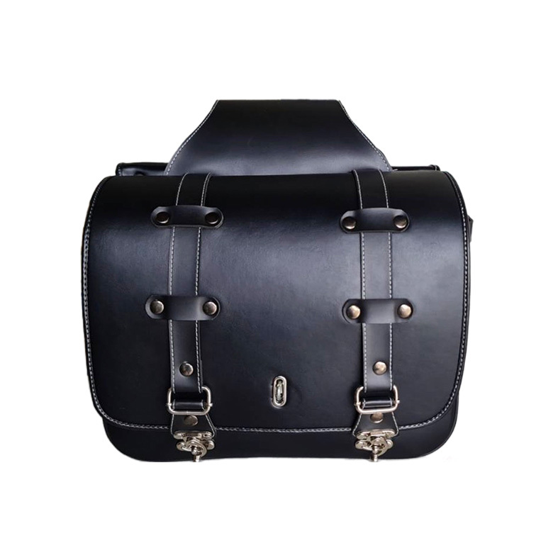 サイドバック 防水 2個セット (ブラック) TWR バイク用 防水 シンセティックレザー サイドバック 左右セット 防水バッグ拍卖