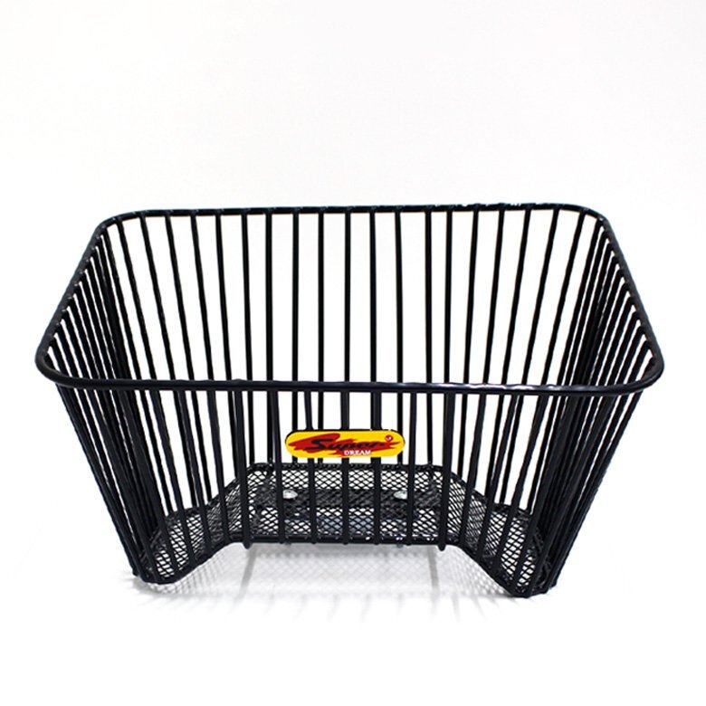 フロントバスケット(ブラック) 汎用品 スーパーカブ用 C125 C110 カブ用 フロント ベース バスケット カスタム パーツ スチール製 前かご拍卖