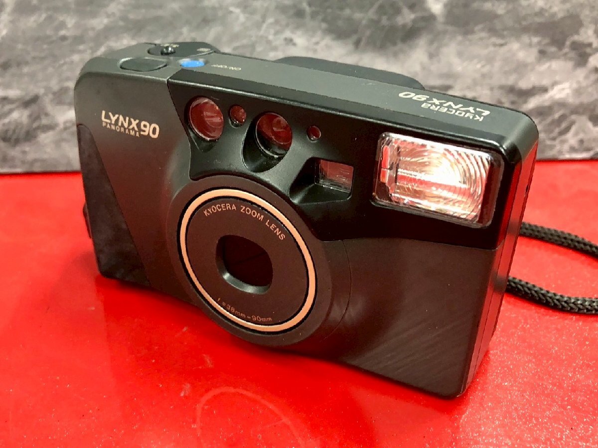 1円~ KYOCERA 京セラ LYNX90 KYOCERA ZOOM LENS f=38mm-90mm ブラック コンパクト フィルムカメラ 動作可拍卖