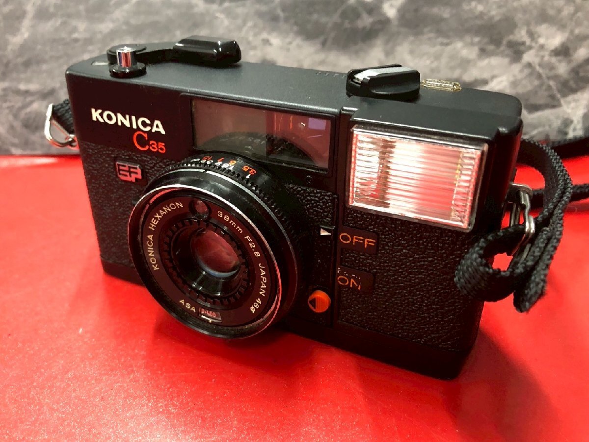 ● KONICA コニカ C35 EF KONICA HEXANON 38mm F2.8 ピッカリコニカ レトロカメラ コンパクトフィルムカメラ 現状品拍卖