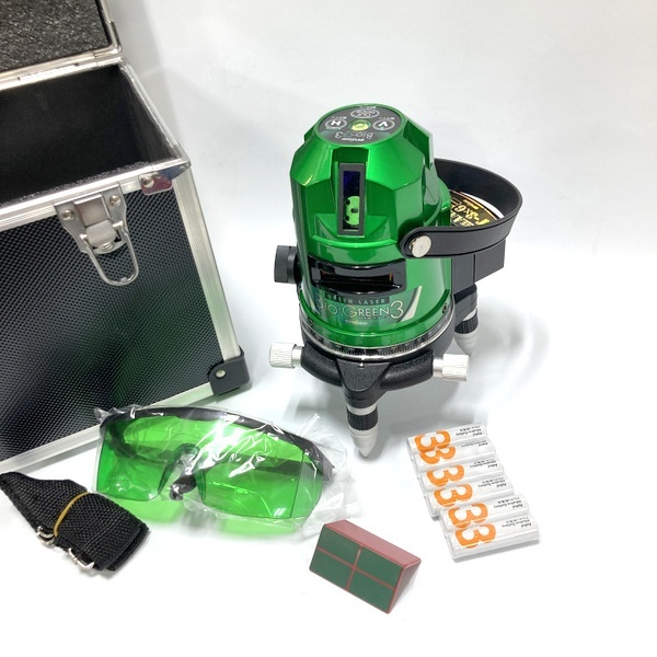 YAMASHIN 山真製鋸 バイオシリーズ グリーンレーザー墨出し器 Bio-G3 未使用 水平 垂直 地墨照射タイプ ワイズゴッド Y's GOD≡DT6816拍卖