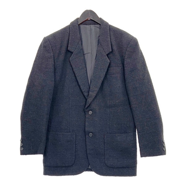 Y's for men ワイズ フォーメン テーラード ジャケット ツイード 2ボタン MIXニット 厚手 メンズ Mサイズ ブラック系 アウター DM17127■拍卖