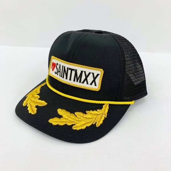 SAINT MICHAEL セントマイケル フロントロゴ メッシュキャップ SM-HR1-0000-095 帽子 SAINT MX6 メンズ ONE SIZE ブラック 服飾 DF17106■拍卖