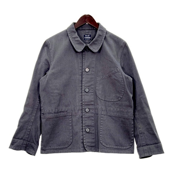 OLD TOWN オールドタウン カバーオール ジャケット イングランド製 ブルゾン デニム地 古着 メンズ サイズ36 グレー アウター DM17354■拍卖