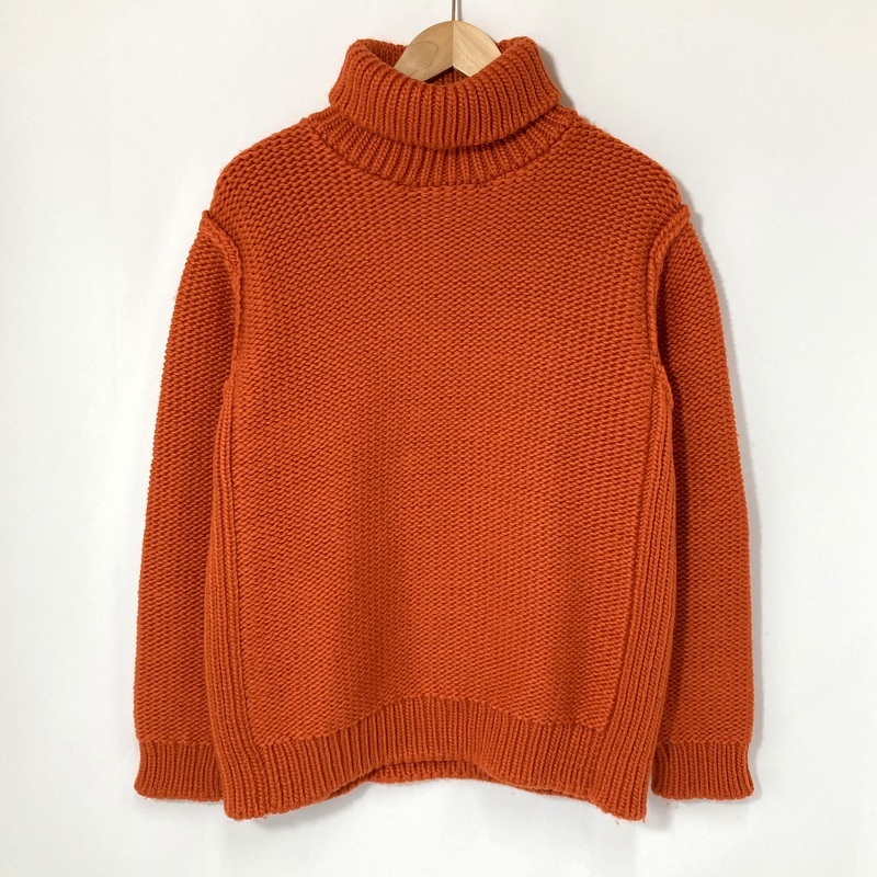 IN CLOUDINESS JOHN SMITH ジョンスミス セーター ニット タートルネック チャンキーニット 厚手 Mサイズ オレンジ トップス A15089◆拍卖