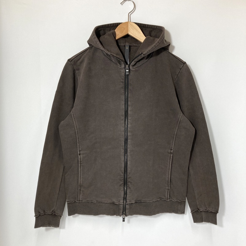 wjk ダブルジェイケイ パーカー フーディー ジップアップ basic zip up parka 2060 cj68g 製品染め Lサイズ ブラウン トップス A15247◆拍卖