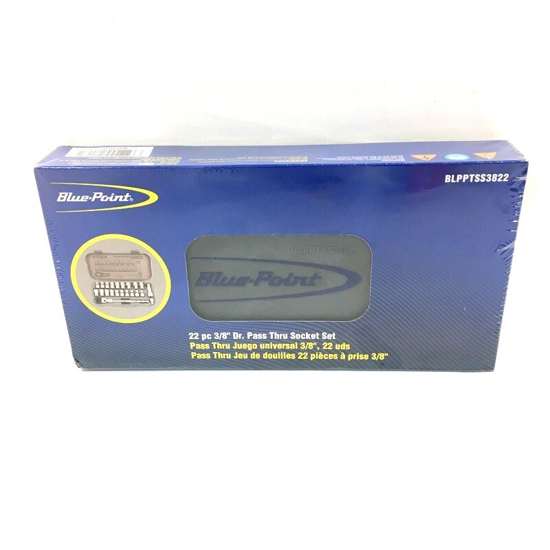 未使用 Blue-Point ブルーポイント パススルーソケットセット BLPPTSS3822 22ピース 自動車 整備 ハンドツール 工具 △ DW3643拍卖