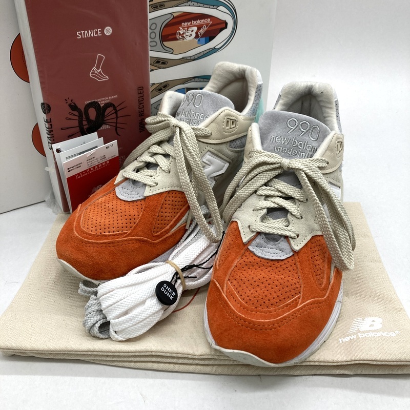 KITH New Balance キス ニューバランス スニーカー 990V2 Cyclades キクラデス M990KC2 箱付き メンズ 27.5cm マルチカラー 靴 B15275◆拍卖