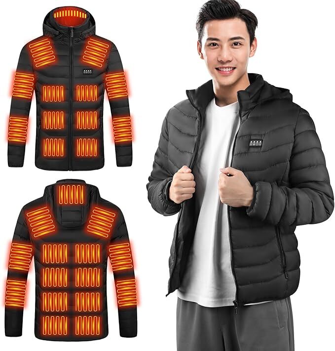 電熱ジャケット 長袖 23エリア発熱 おしゃれ 3段階調温 パネルヒーター 作業服 防寒服 洗える 男女兼用 サイズが自由に選べます拍卖