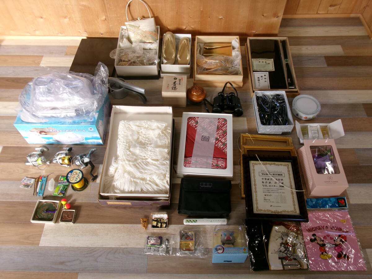 【商品詳細必読】5 雑貨 和小物 双眼鏡 額縁 流しそうめん機 釣り具 など おまとめ 激安1円スタート拍卖