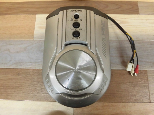 未検品 ALPINE パワード サブウーハー SWD-1600 アルパイン ウーハー アンプ内蔵 傷・汚れあり 激安1円スタート拍卖