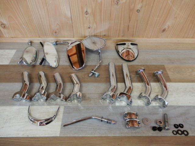 詳細不明 ミラー フロントフェンダーチップ プルバックライザー など パーツ バイク オートバイ 激安1円スタート拍卖