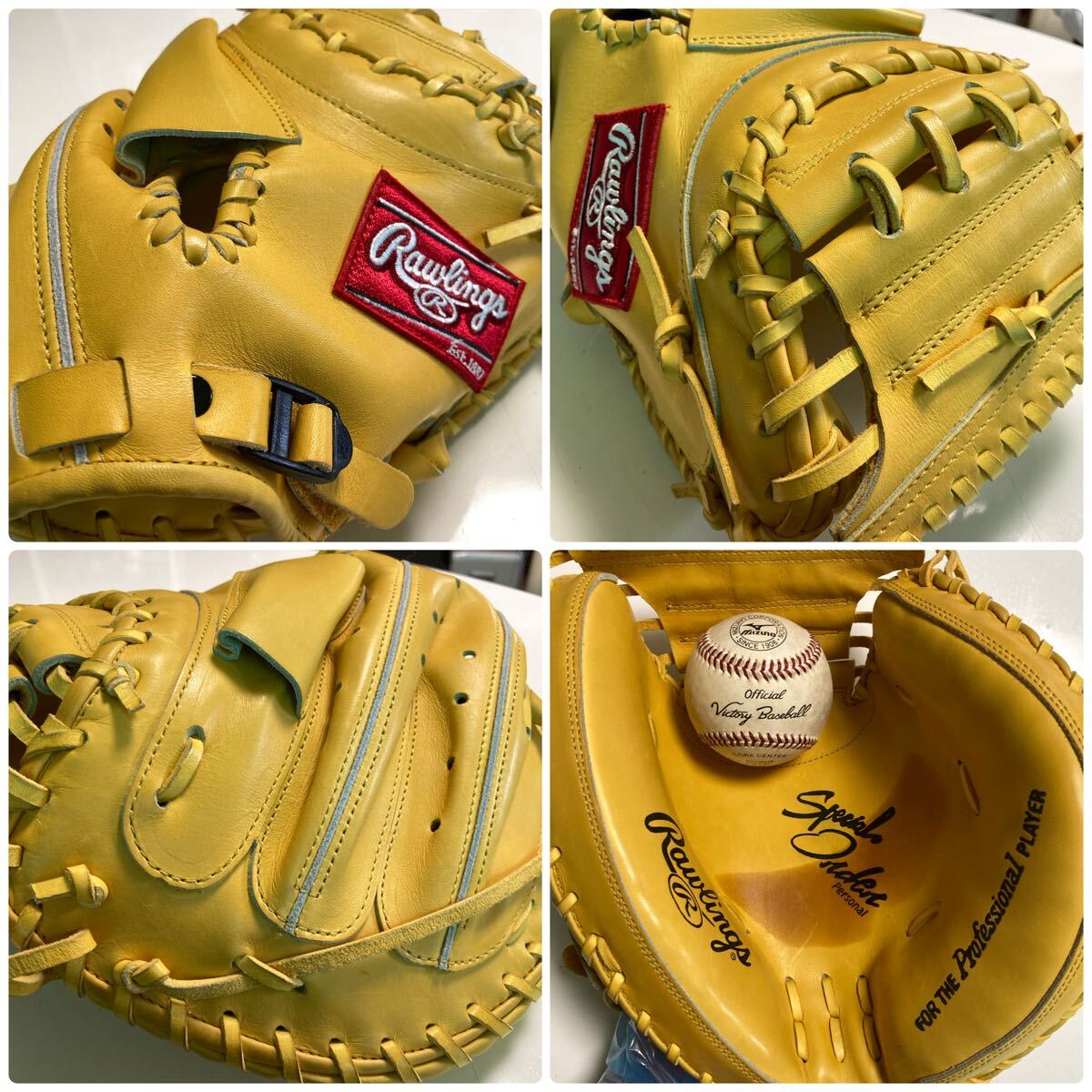 ローリングス 一般 大人用 硬式 野球 グローブ キャッチャーミット オーダー品 良品 ◆送料無料 スピード発送◆拍卖