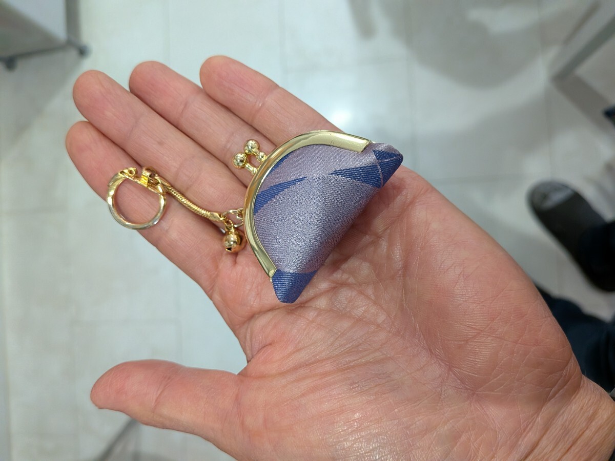 ハンドメイド がま口ミニポーチ 2点セット(ビーズ編み/和柄)拍卖