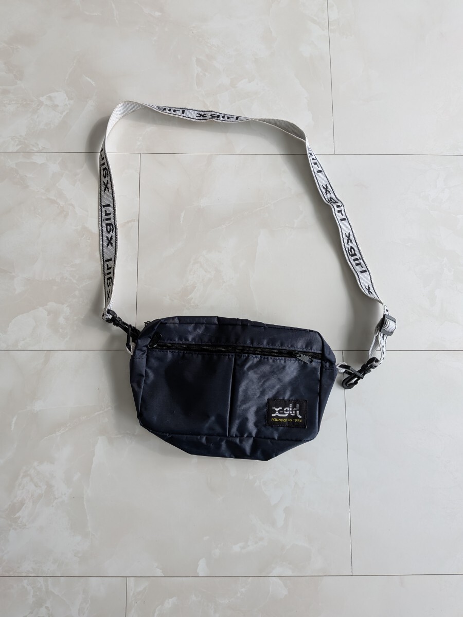 【X-girl ショルダーバッグ/ボディバッグ】ネイビー拍卖