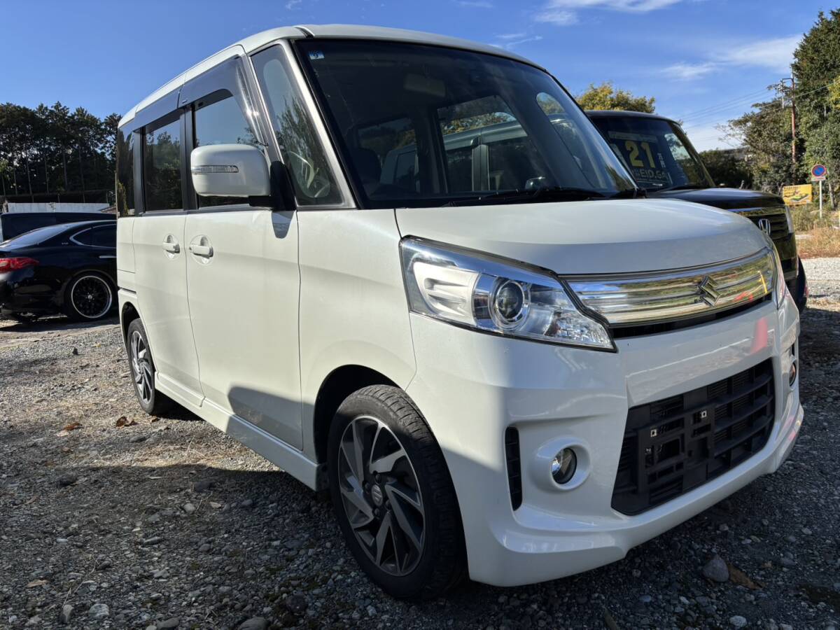 格安!諸費用ゼロ スペーシアカスタムTS室内広々俊足4WDターボ 両側パワスラ バックカメラ ETC 社外ナビ 検8.9 走行128600 下取大歓迎!拍卖