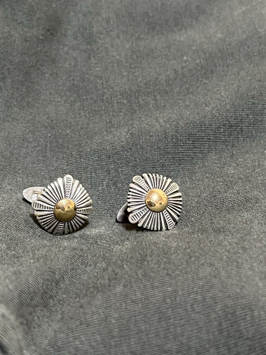 パトリシアベドニー Patricia Bedonie パットベドニー カフリンクス カブスボタン 14k シルバー925 インディアンジュエリー ナバホ 拍卖