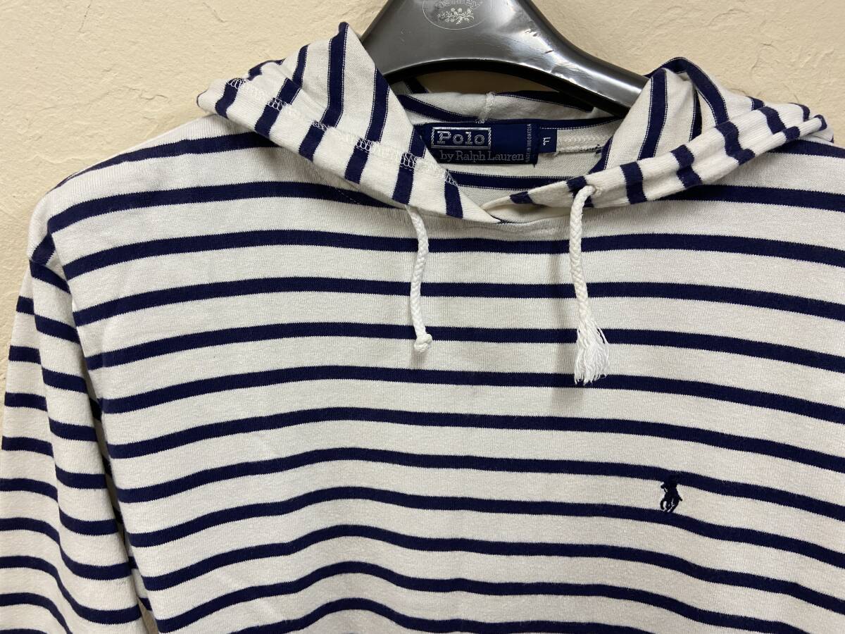 ポロ ラルフローレン POLO byRalphLauren 長袖カットソー レディース フリーサイズ 大き目 フード付き長袖 ビンテージ拍卖
