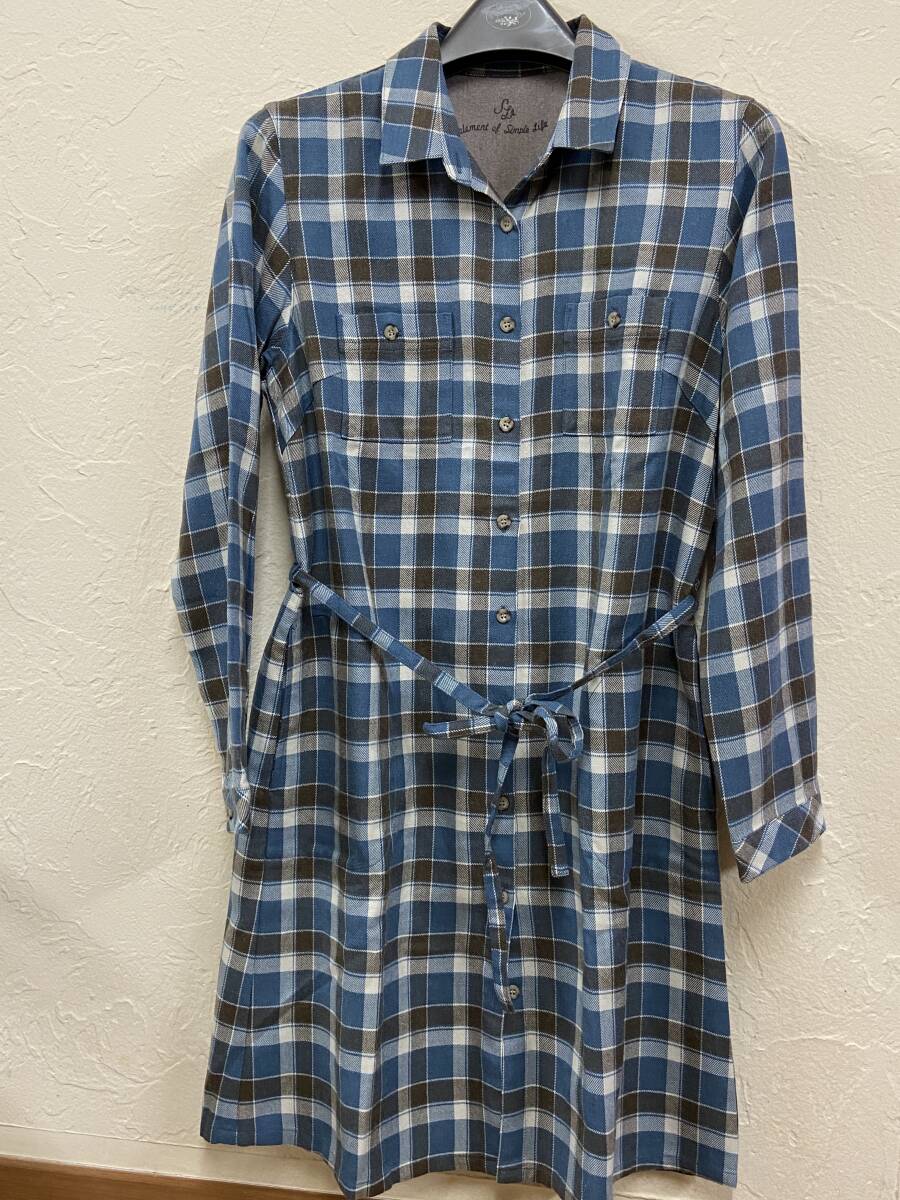 美品 シンプルライフ SIMPLE LIFE サイズ11 レナウン チェックシャツ ポケット付き ジャケットシャツ 羽織り カーディガン 拍卖