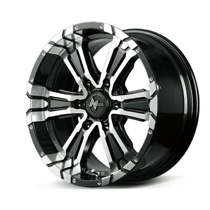 MID NITRO POWER CROSS CLAW アルミホイール4本セット 16x6.5J 6H PCD139.7 +48 (クロスクロウ BM/MC (ブラックメタリック+ミラーカット)拍卖