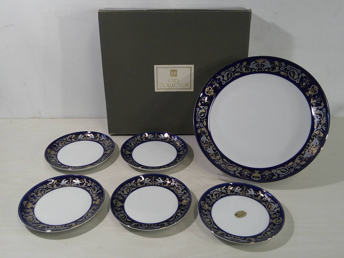 ◆CITY COLLECTION 皿 ルネサンスパーティーセット 直径28cm/15.5cm※現状品■80拍卖