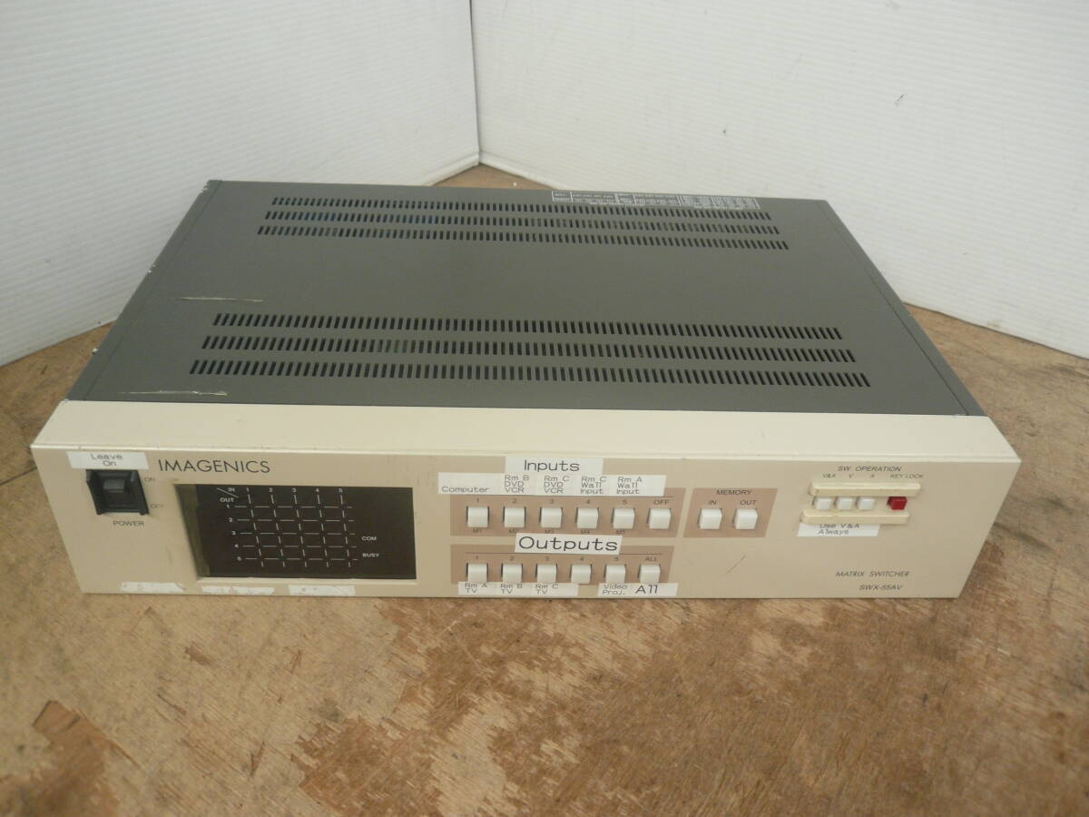 ♪IMAGENICS SWX-55AV マトリックススイッチャー 動作未確認 本体のみ 送料は説明欄※ジャンク品扱い ■100拍卖