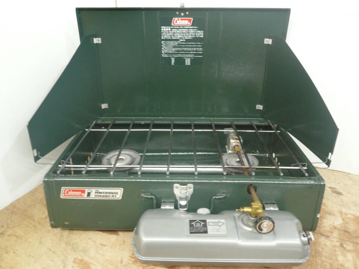 ♪Coleman コールマン ツーバーナー unleaded 414 1992年製 ポンピング→排気確認 送料は説明欄※ジャンク品扱い ■120拍卖