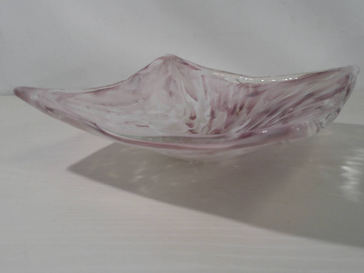 ◆ガラスプレート 皿 約22cm×22cm×7cm※現状品■60拍卖