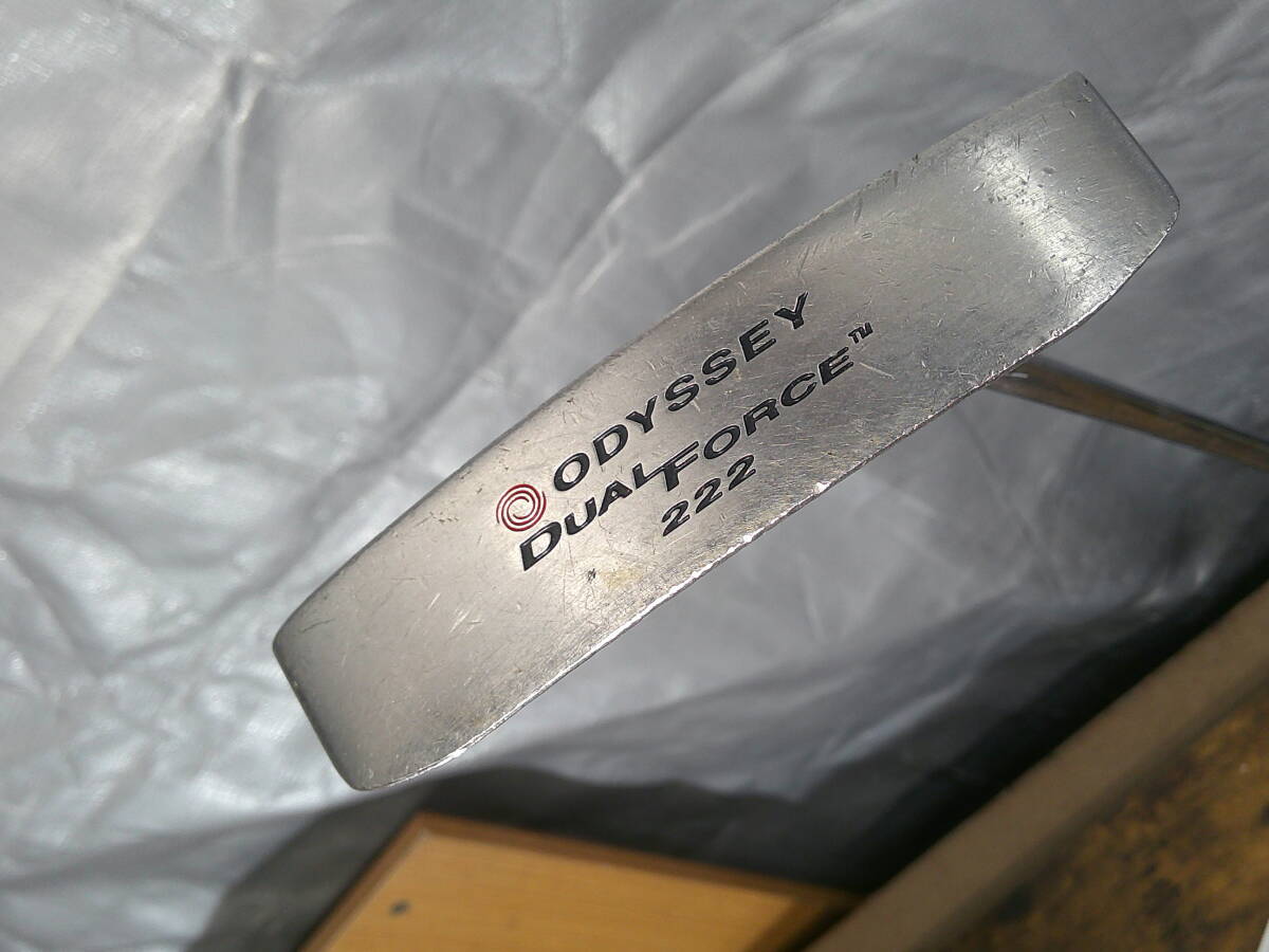 ▼(510)パター・オデッセイ「ODYSSEY/222/DUAL FORCE/A.Kと書き込みあり」/サイズ(約)87㎝【34インチ】/総重量-約520g ※現状品 ■120拍卖