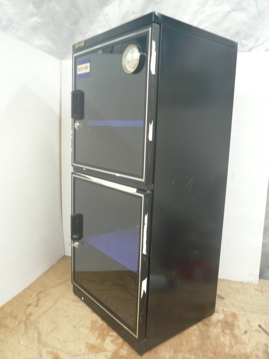 ♪トーリハン ドライキャビネット HD-110B 電子式防湿保管ケース 1998年 約40×43×90㎝ 動作確認 送料は説明欄※ジャンク品扱い ■180拍卖
