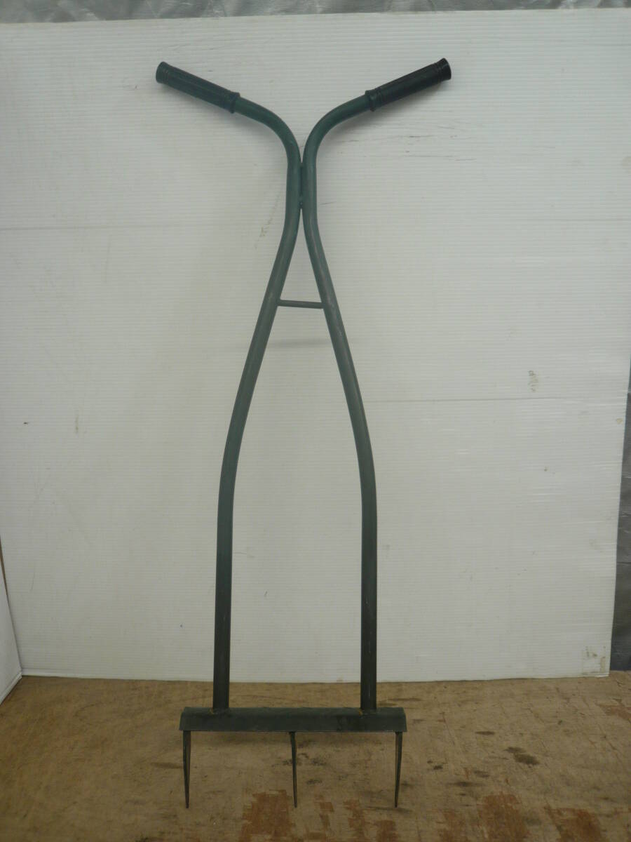 ♪ローンスパイク 3本爪 作業幅約250㎜ 長さ約90㎝ 送料は説明欄※現状品扱い ■140拍卖