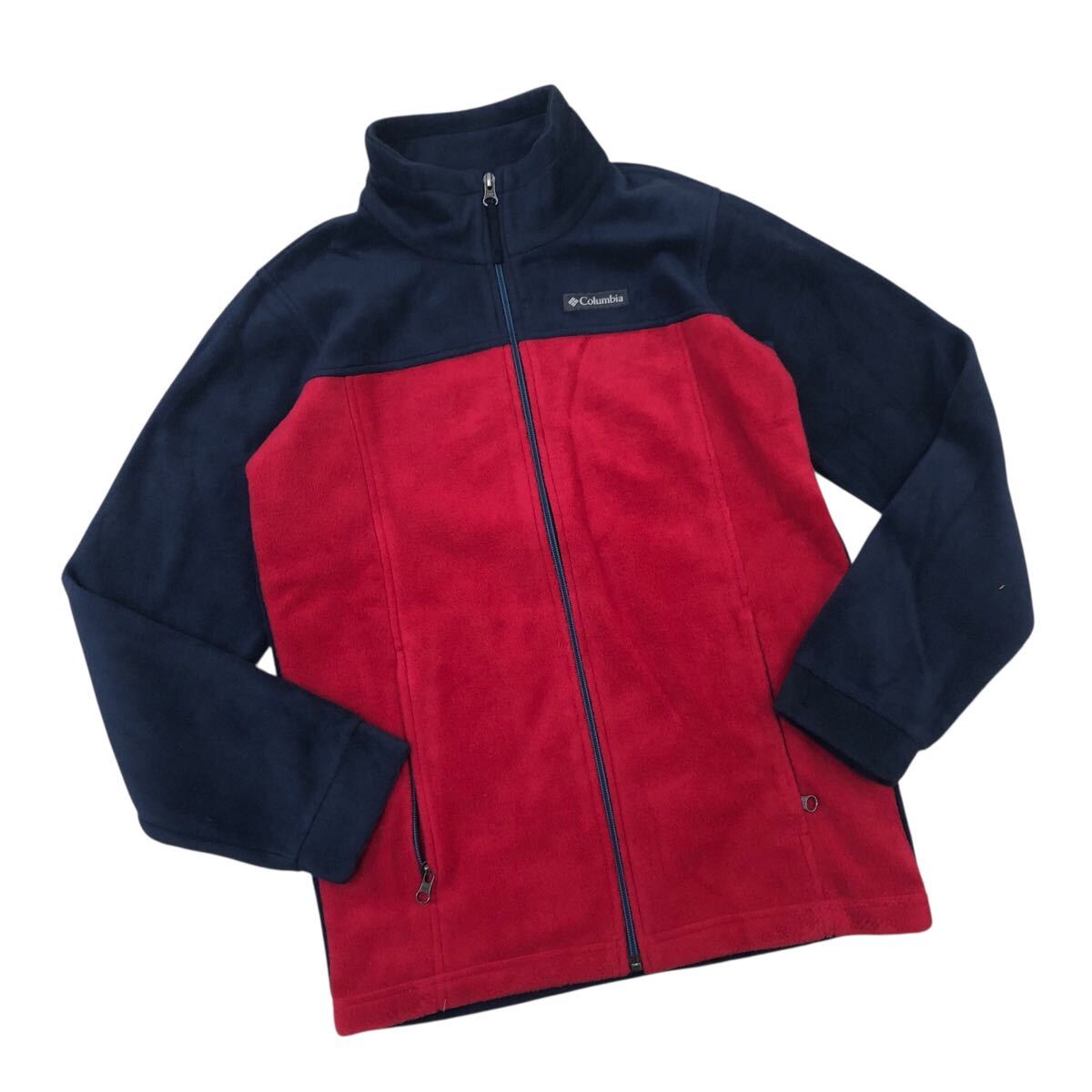 11Nm333-77 Columbia コロンビア スティーンズマウンテンII フリースジャケット ライトアウター アウトドア キッズ WB6760 紺 レッド L拍卖