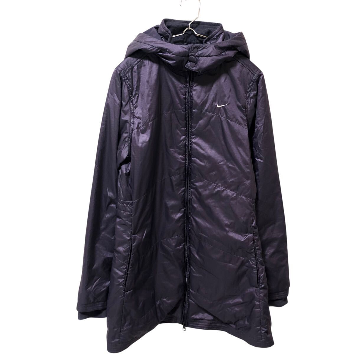 11NG008-2 NIKE GOLF ナイキ ゴルフ ジップアップ 中綿 アウター ウェア フード ロゴ 刺繍 トップス スポーツ レディース M パープル 紫拍卖